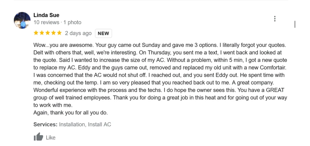 Furnace Repair 8 The AC Therapist Customer Review